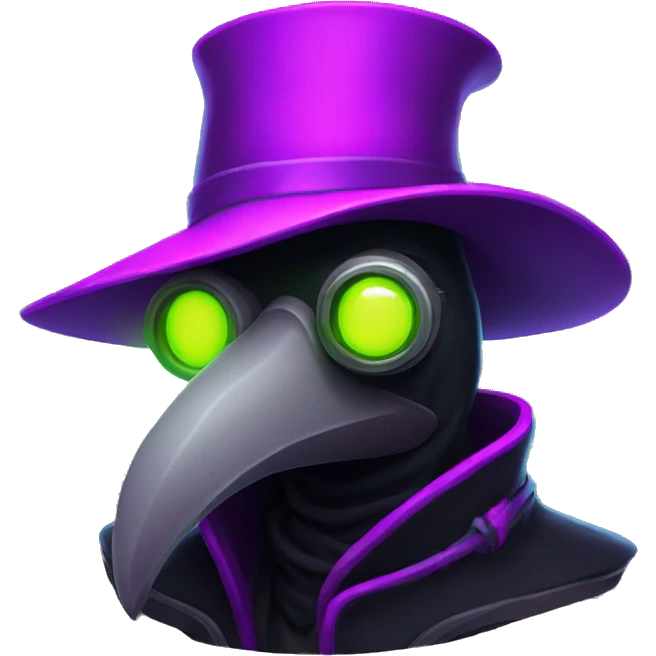 plague doctor with neon elements emoji