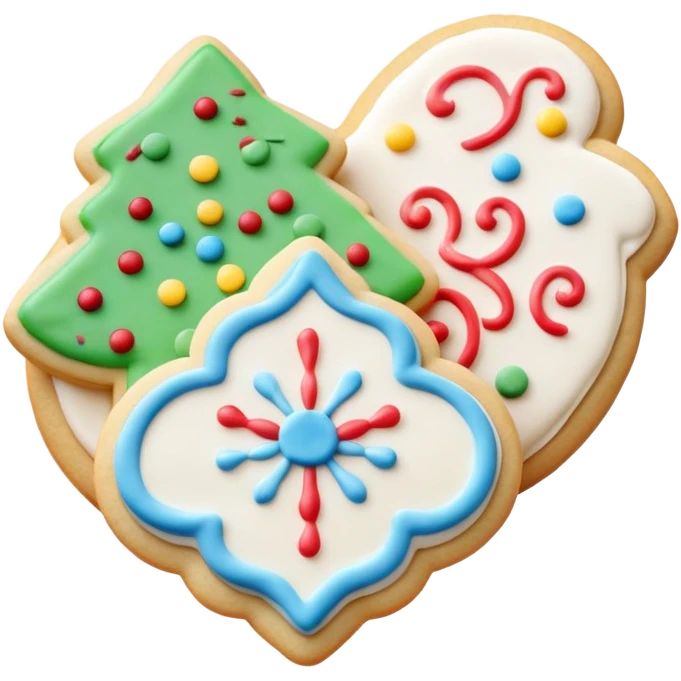 decorated sugar cookie with frosting emoji