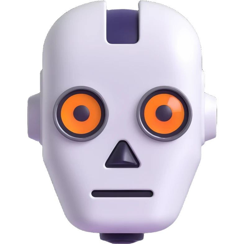 Cute Robot assistant head emoji