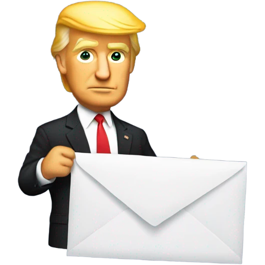 trump holdingup the letter y emoji