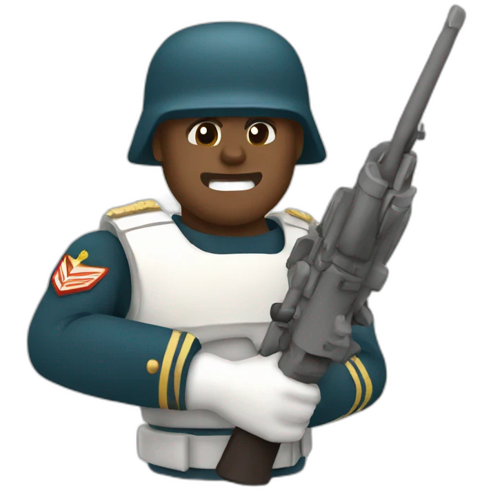 A marine fighting a battle. emoji
