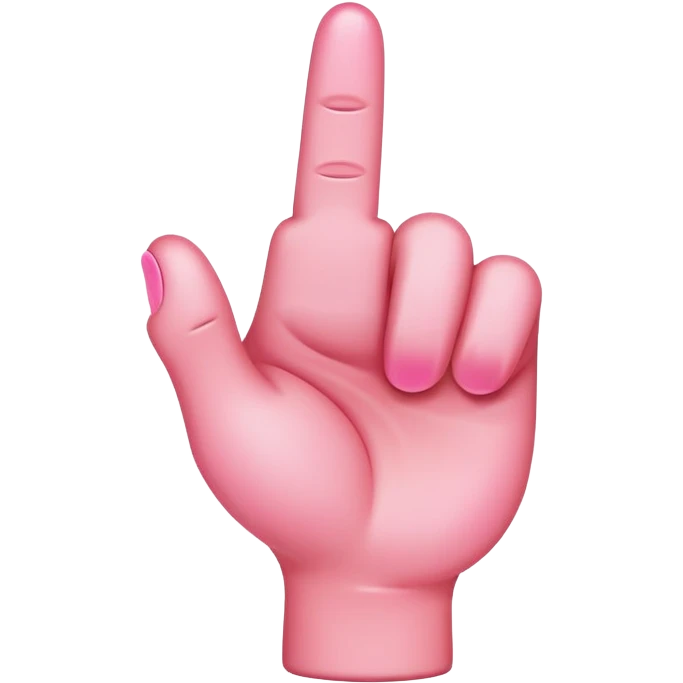 Pink middle finger  emoji