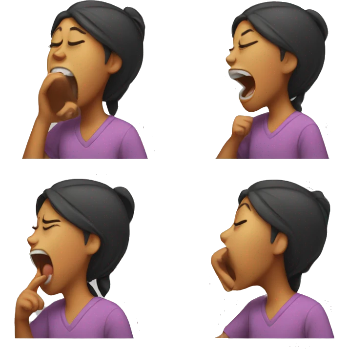 girl yawning  emoji