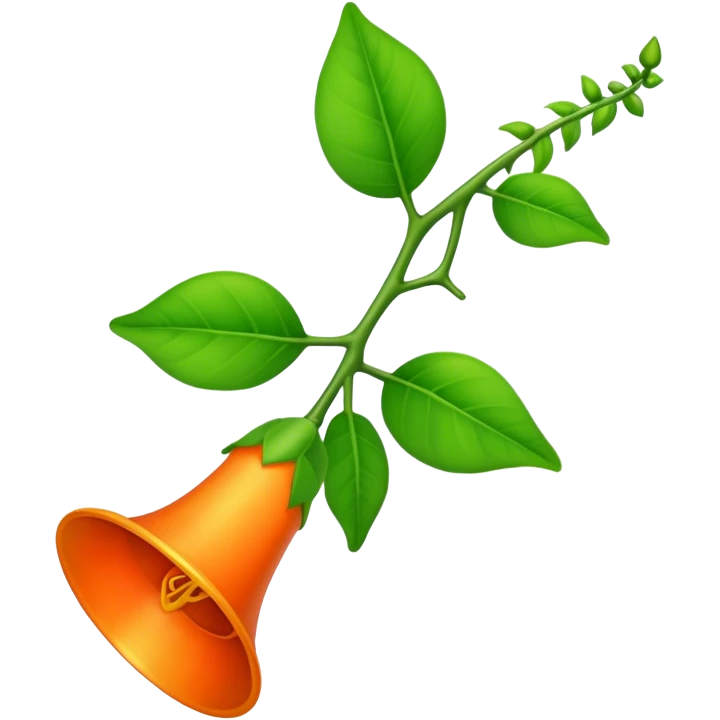 single Trumpet Vine, straight stem emoji