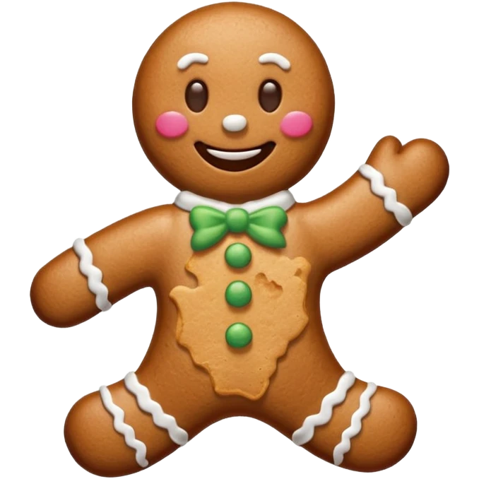 The gingerbread man emoji