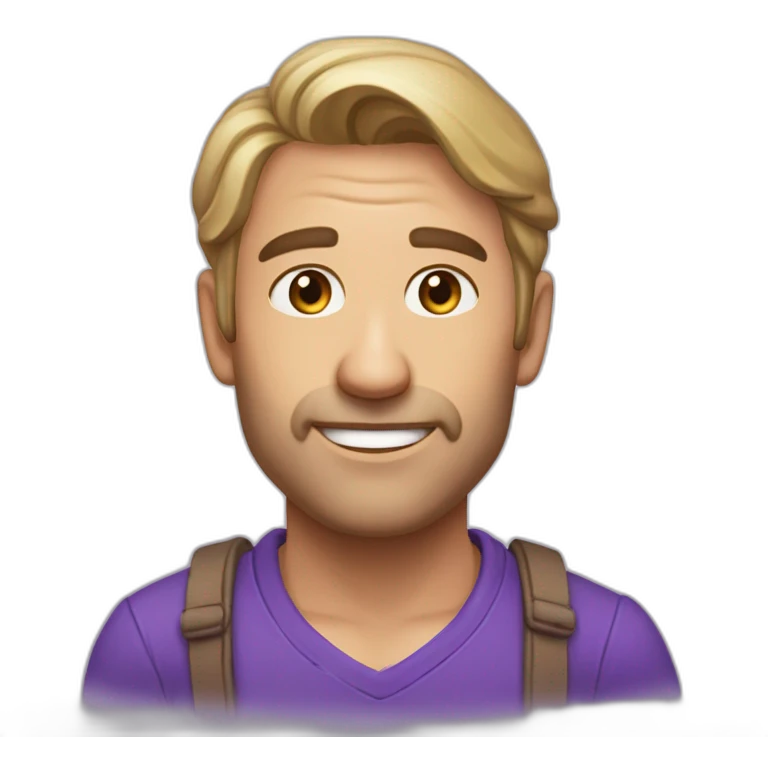 Турист в фиолетовой панамке emoji