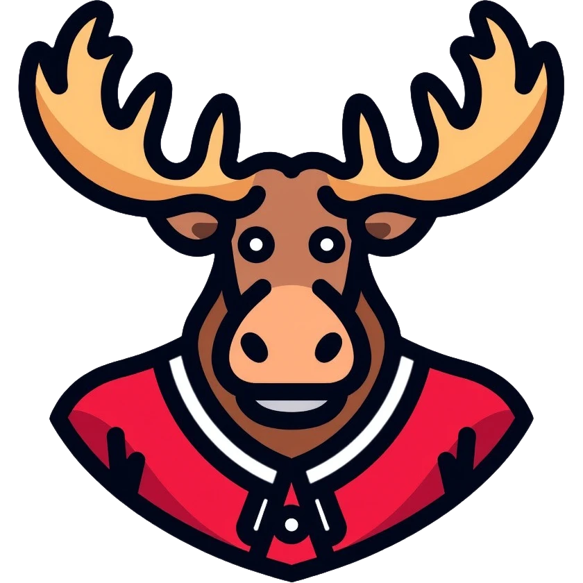 moose with a hockey jersey emoji