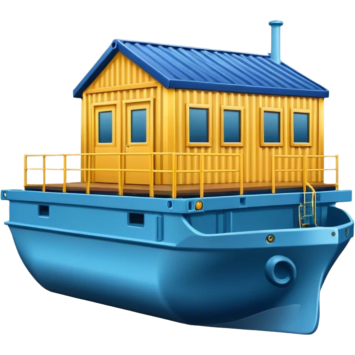 House from a sea container emoji
