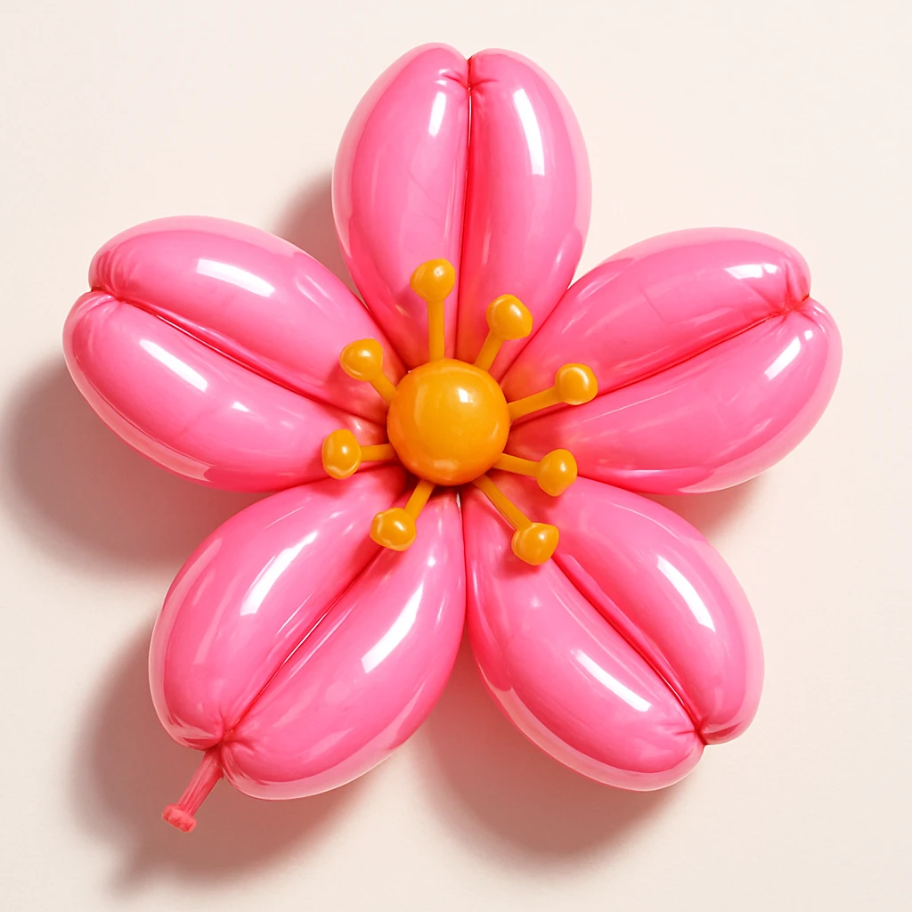sakura cherry blossom, balloon style emoji