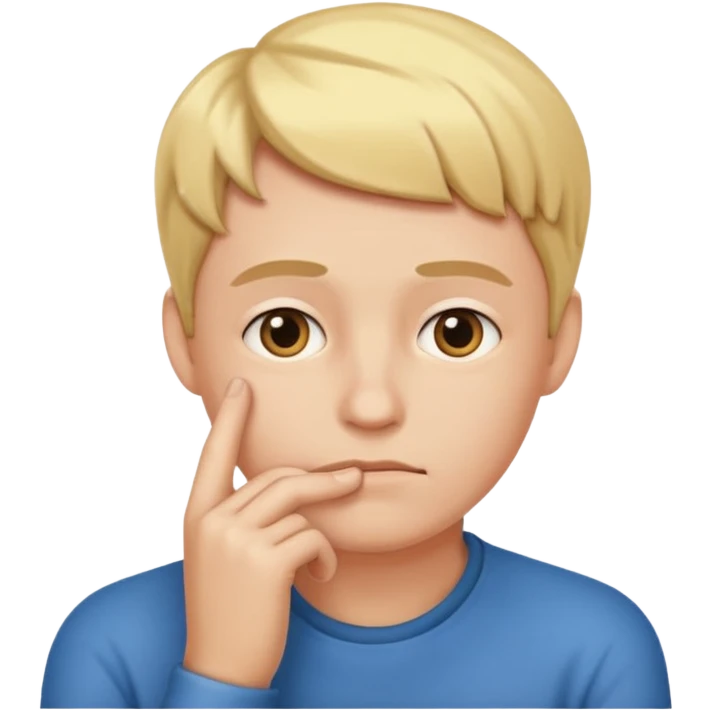 thinking face hand on chin emoji