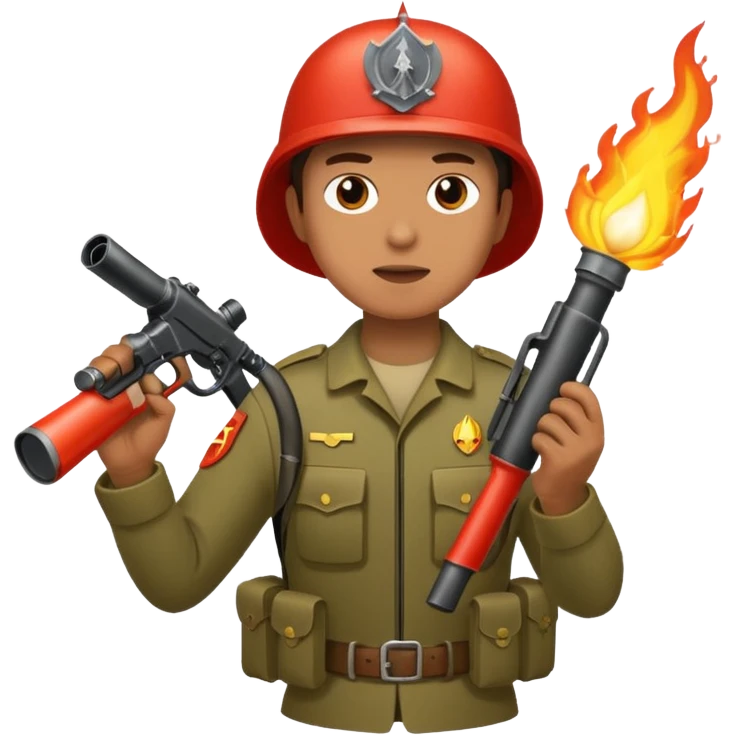 flame thrower war emoji