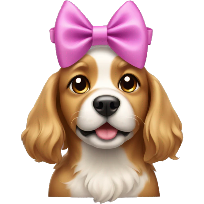 Dog with a bow emoji