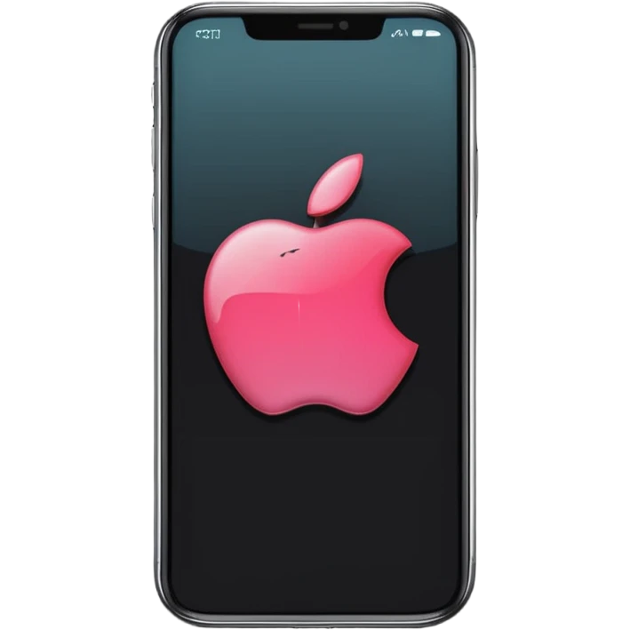 apple style emoji of a smartphone with the TikTok app open on screen emoji