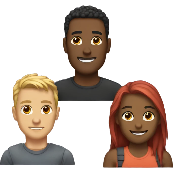 3 friend team  emoji