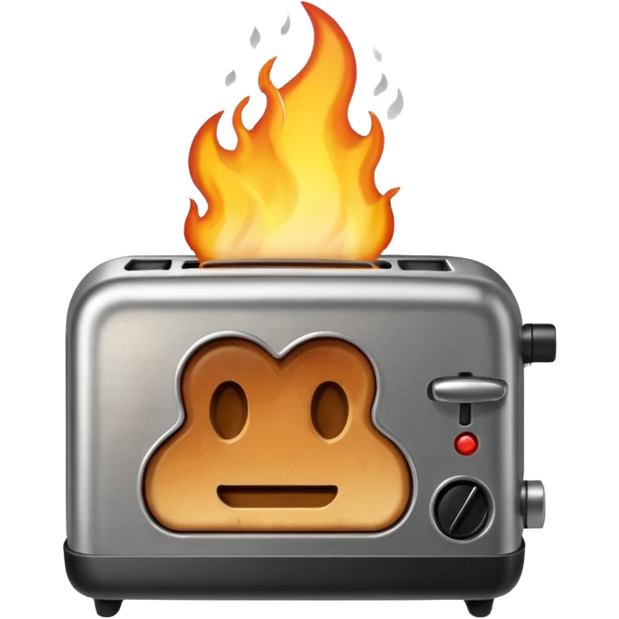 burning toaster emoji