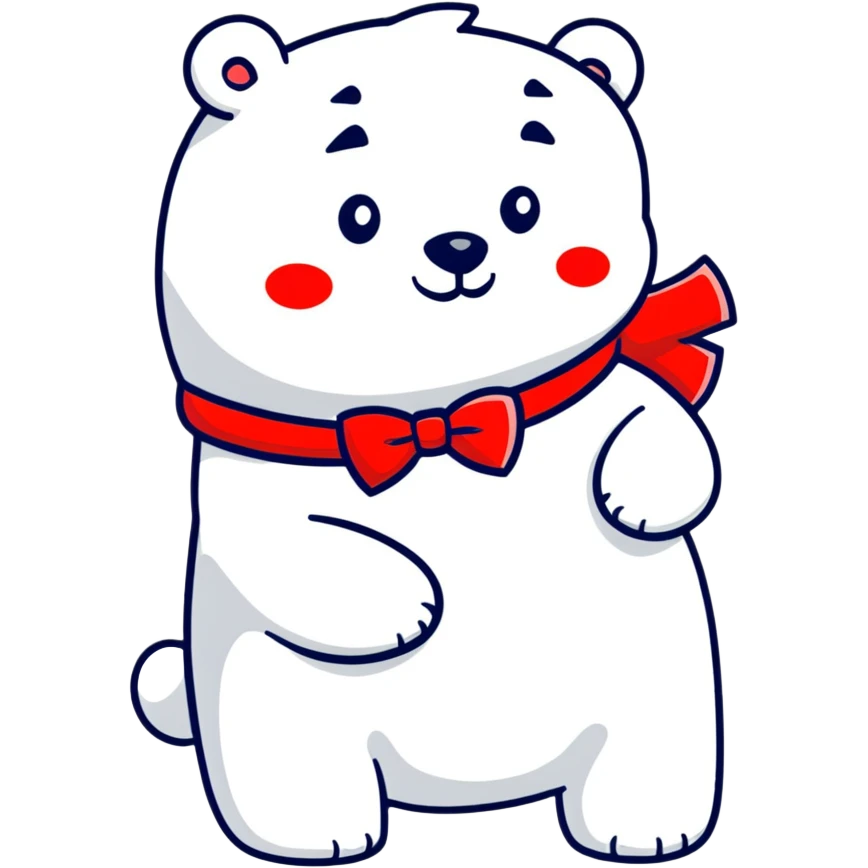 Polar bear say Get well soon  emoji