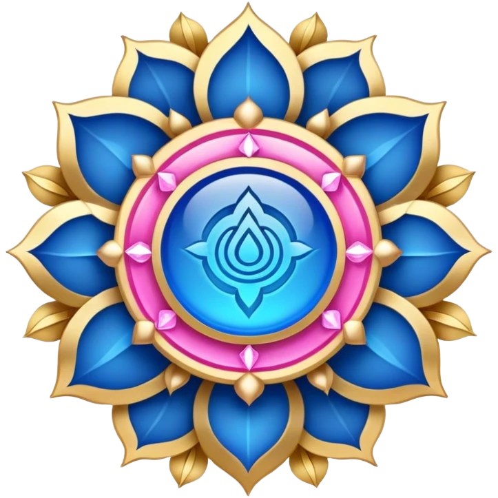 Ajna Chakra blue blue pink gold emoji