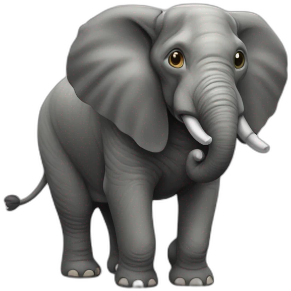 Chat sur chien sur éléphant emoji