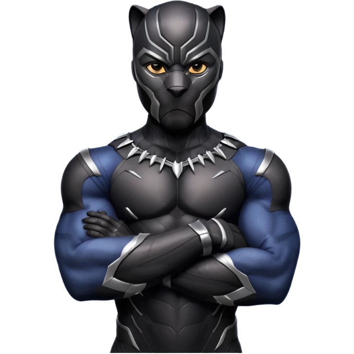 Black Panther crossing arms emoji