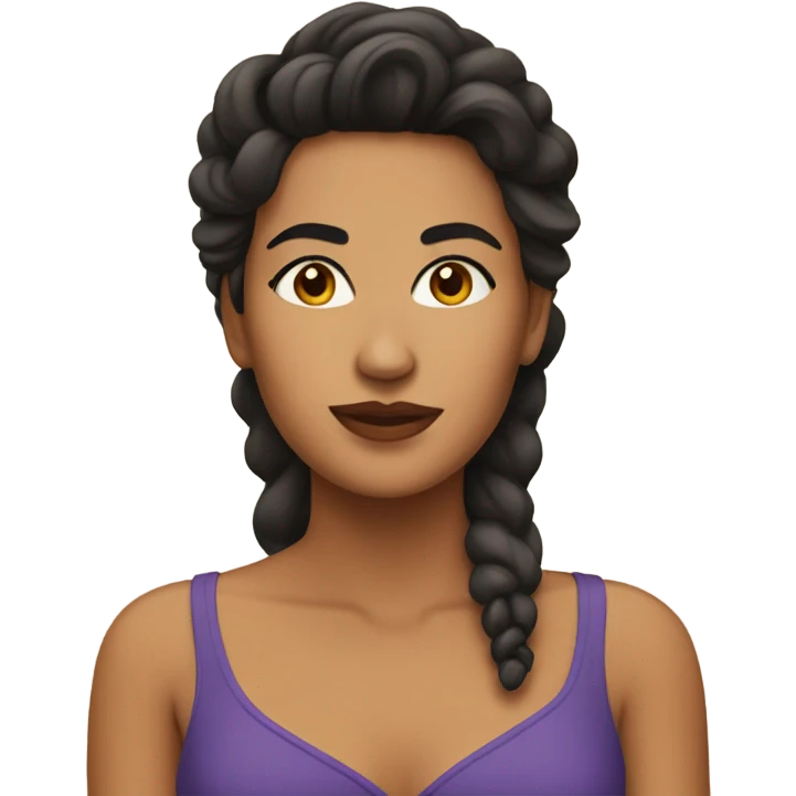 Latina with pointy chin emoji