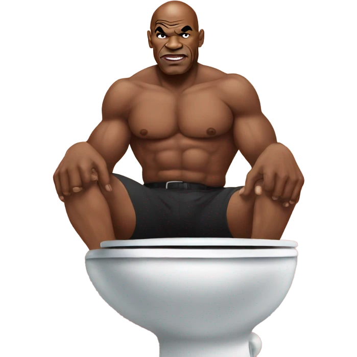 Mike Tyson on the toilet emoji
