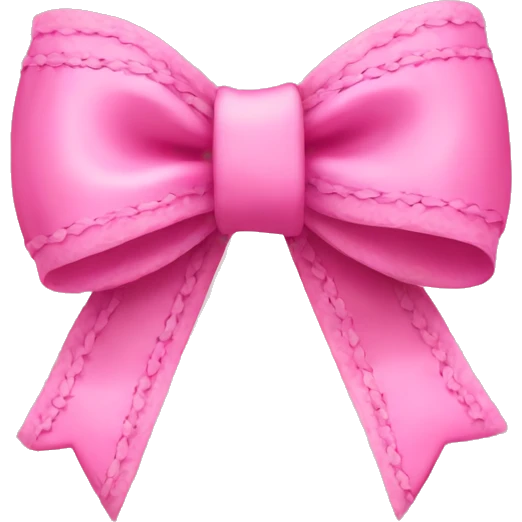 pink bow with laces emoji
