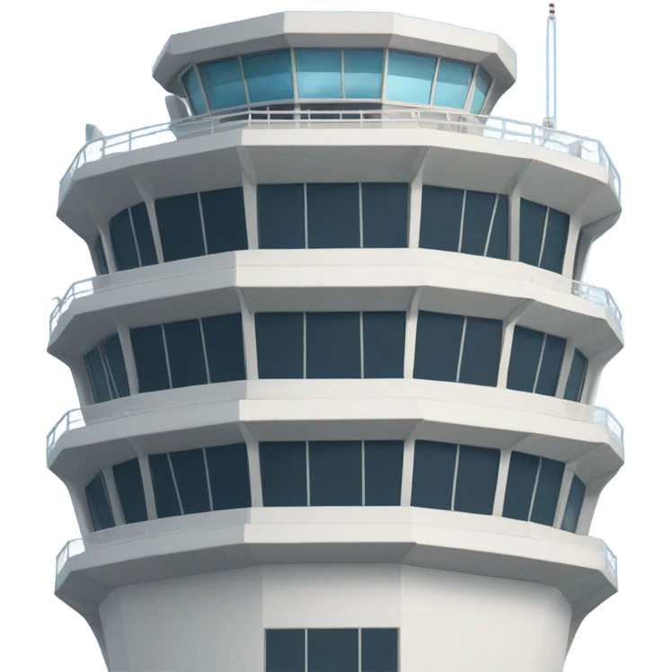 air traffic control tower, tall, front view emoji