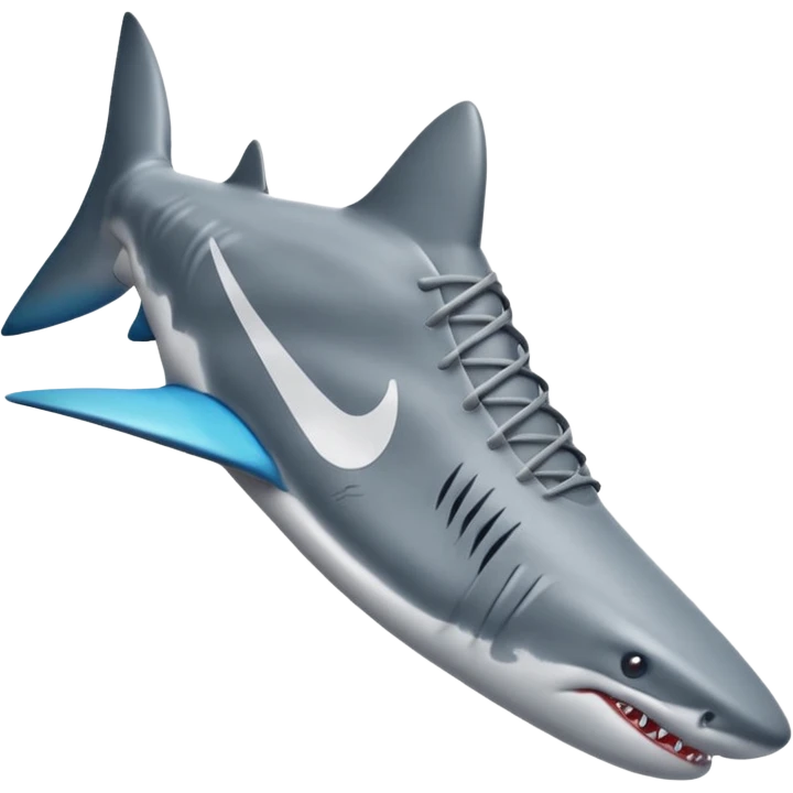 shark with nike shoes emoji