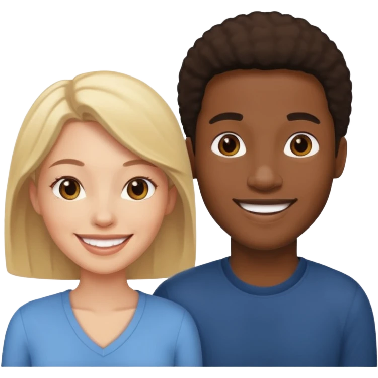 Black guy white girl emoji