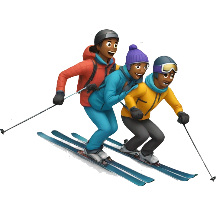 People skiing  emoji