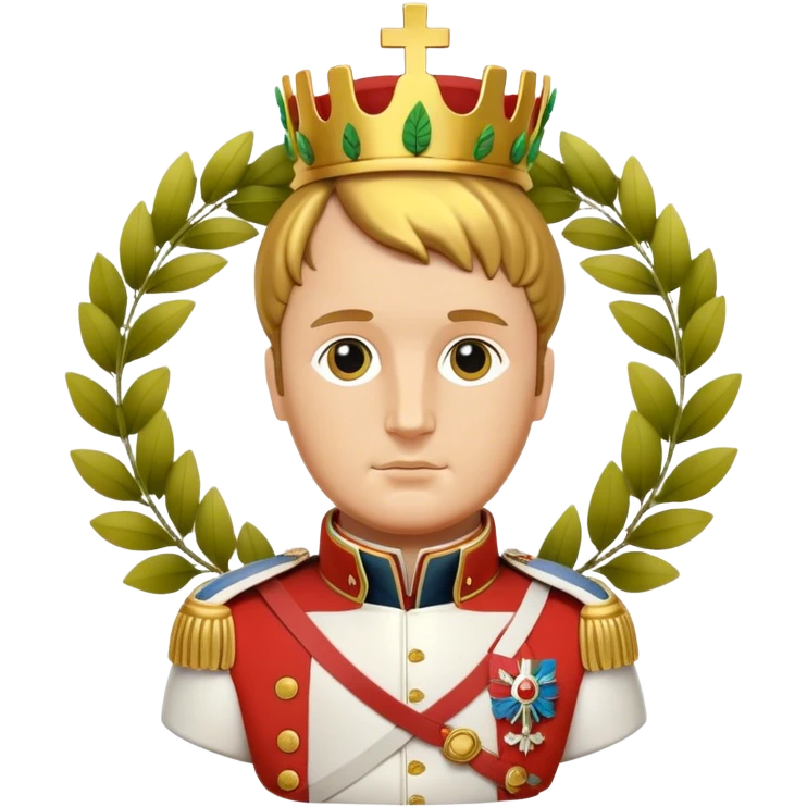 Laurel wreath napoleon golden statue emoji