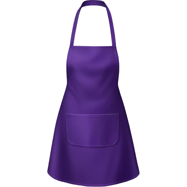 Realistic isolated dark purple kitchen apron  emoji
