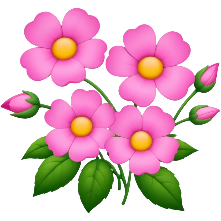 pink flowers emoji