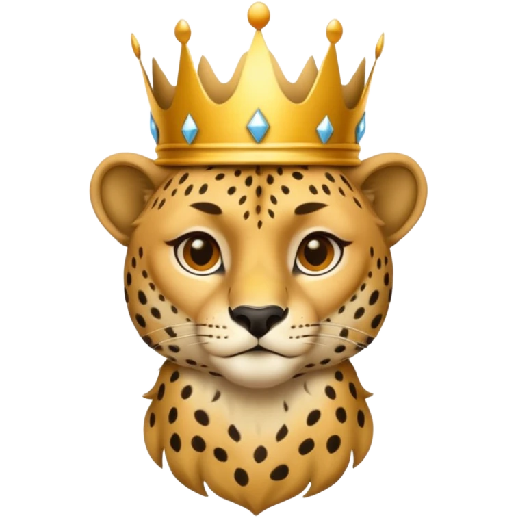 cheetah king with crown emoji