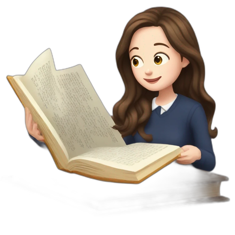 Rory gilmore reading a book emoji