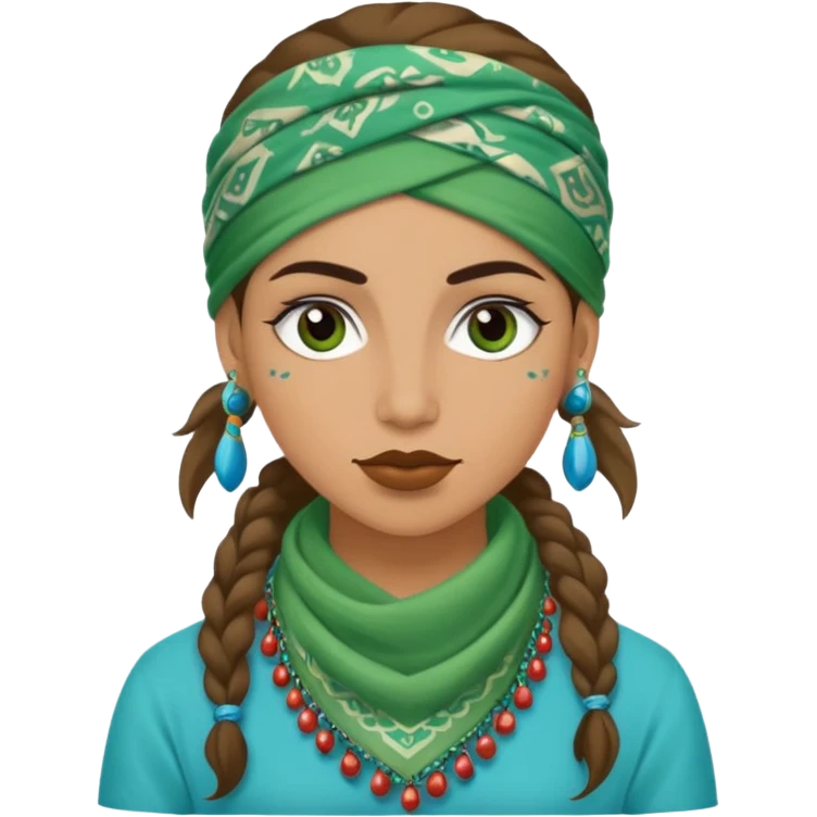 bandera, gitana azul y verde emoji