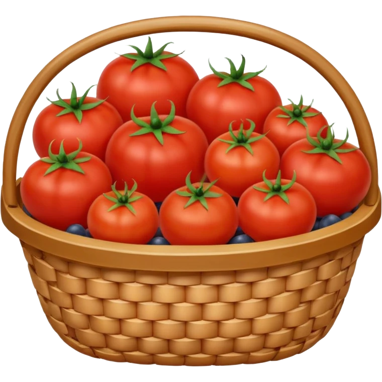 tomato and other fruits in basket emoji