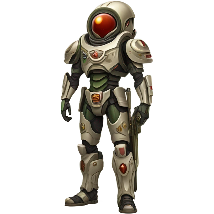 Martian military Overlord, full body emoji