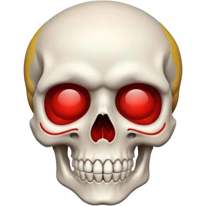 Skull With red border outline  emoji
