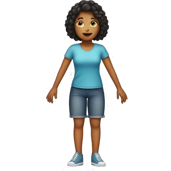 Girl with three hands end foure legs  emoji