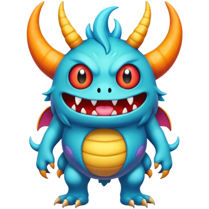 Cartoonic Funny Silly Childish Anime Fakémon-Fantasy-Monster-random-creature (full body) emoji