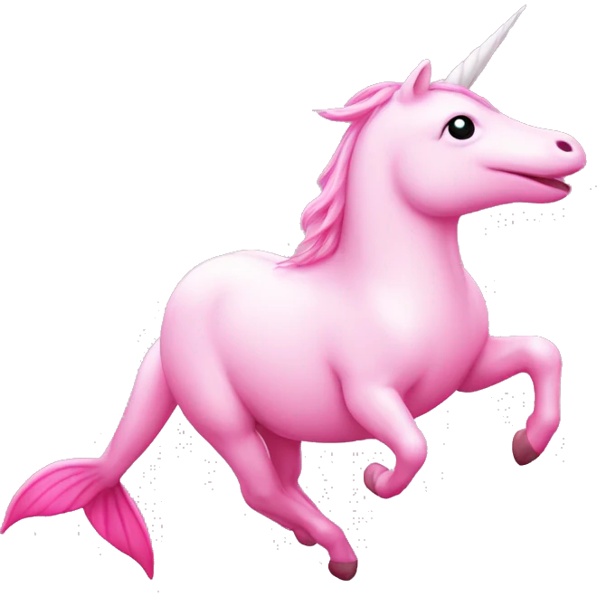 pink unicorn dolphin emoji