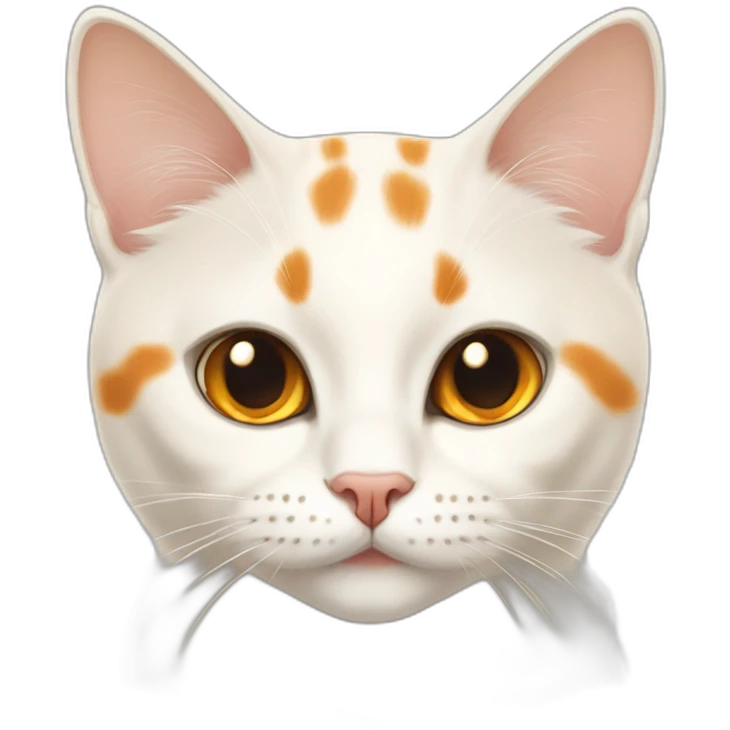 White cream with orange spots British short hair cat emoji
