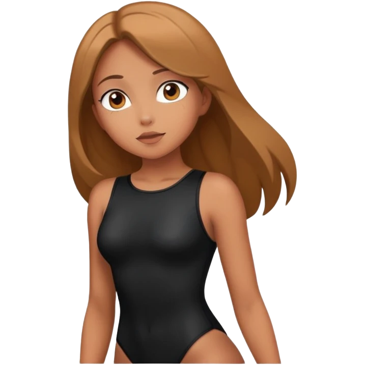 girl in bodysuit looking up emoji