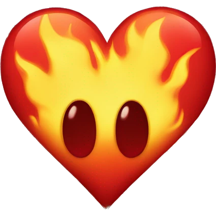 Heart on fire with fireworks exploding a million colours  emoji