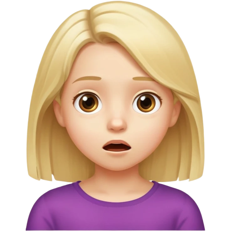 "- Nữ
- 10 tuổi
- Da trắng
- Tóc vàng ngang vai
- Mặt ngạc nhiên
" emoji