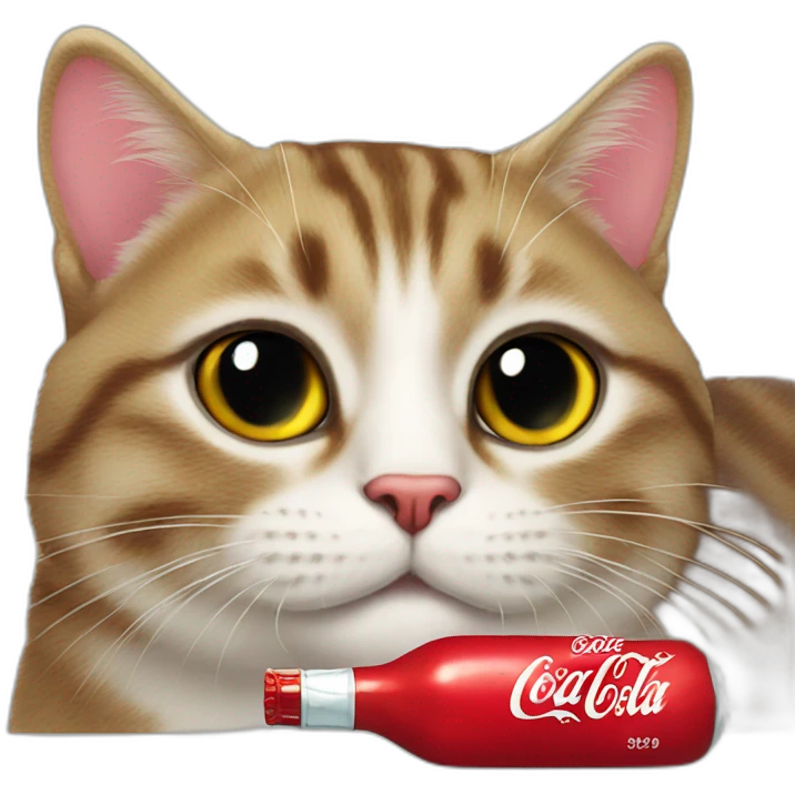 cat drinked Coca cola emoji