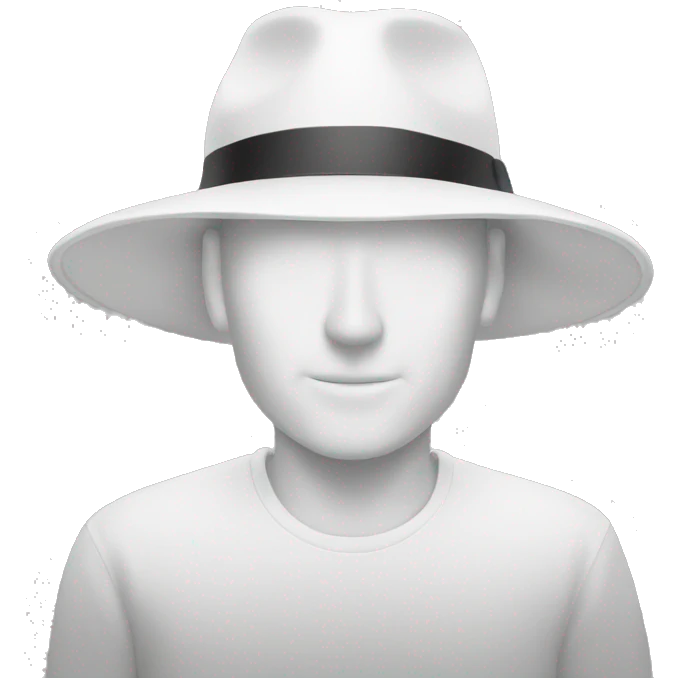 white hat emoji