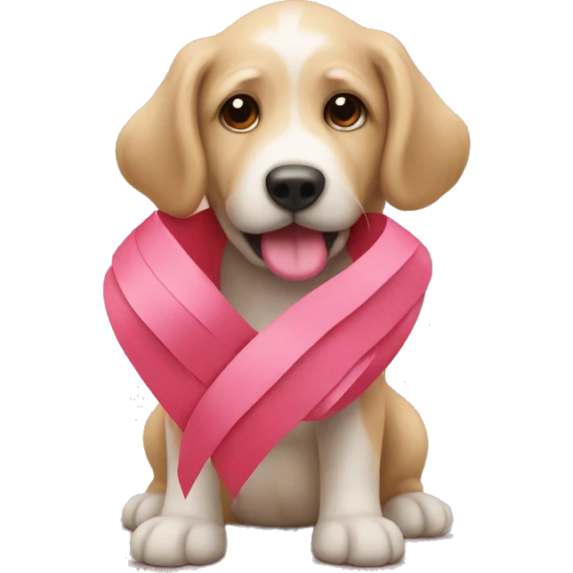 Heart ribbon letterdog  emoji