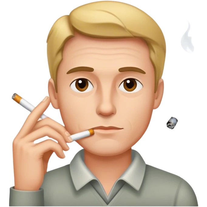 Steve with a cigarette emoji